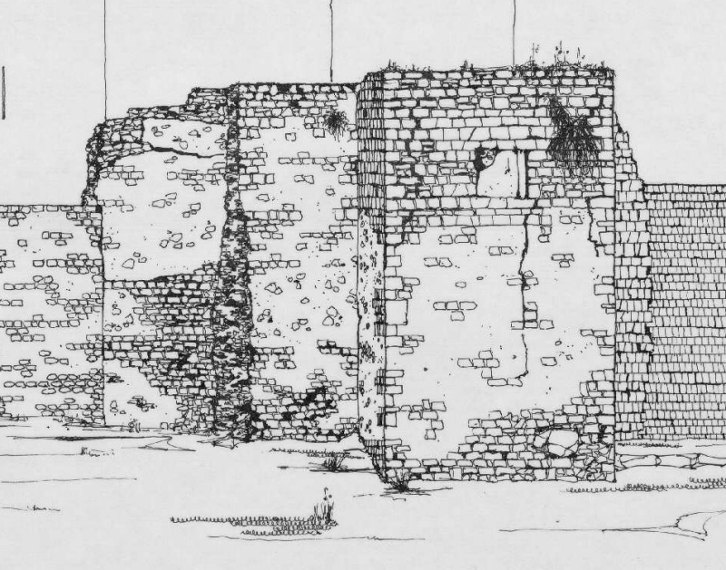 Castillo de Sabiote. Torre del Patio - Castillo de Sabiote. Torre del Patio. Plano. alzado este IPCE 1983