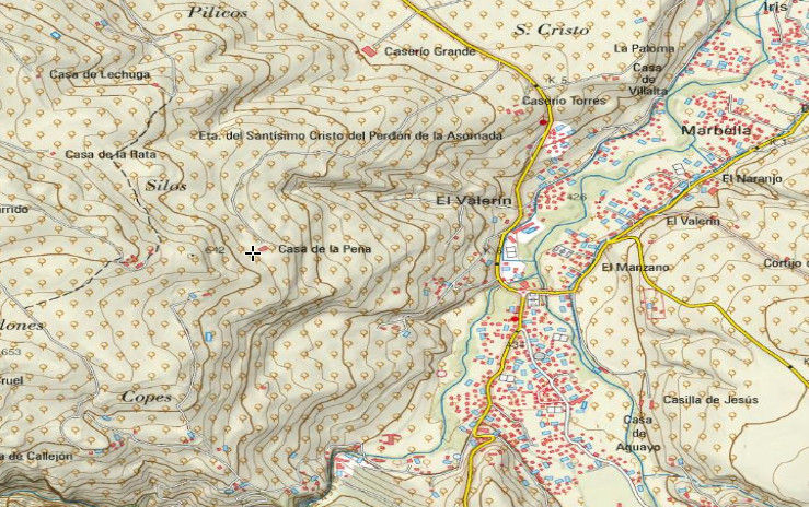 Cortijo de la Pea - Cortijo de la Pea. Mapa