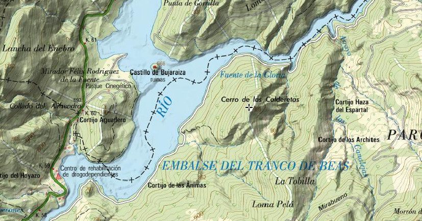 Cerro de las Calderetas - Cerro de las Calderetas. Mapa