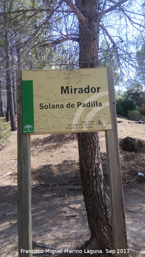 Mirador Solana de Padilla - Mirador Solana de Padilla. Cartel