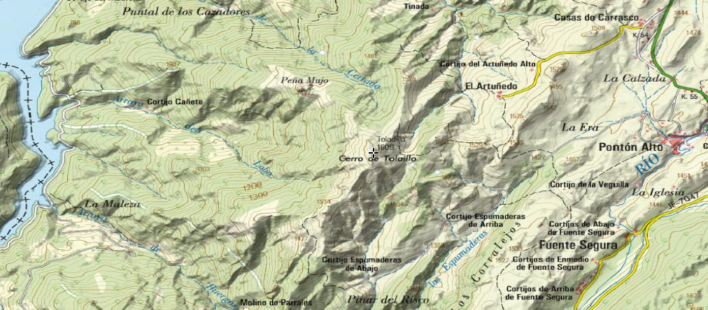 Cerro de Toladillo - Cerro de Toladillo. Mapa