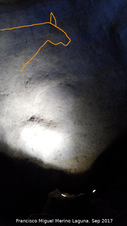 Petroglifos rupestres de la Cueva de los Murcilagos - Petroglifos rupestres de la Cueva de los Murcilagos. Zooformo