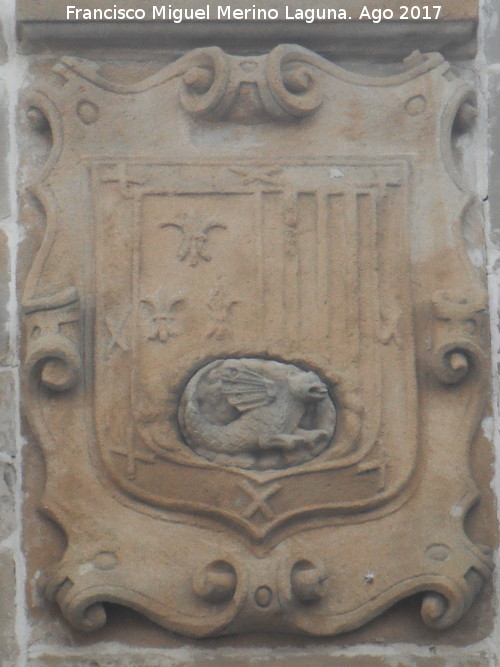 Palacio de los Condes de Guadiana - Palacio de los Condes de Guadiana. Escudo central de la fachada