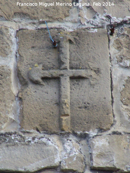 Torren del Reloj - Torren del Reloj. Escudo con la Cruz de Santiago