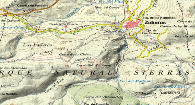 Cerro del Zumacal - Cerro del Zumacal. Mapa