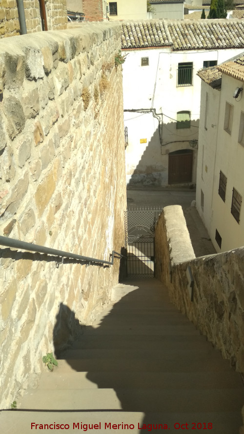 Muralla de beda - Muralla de beda. Escaleras de acceso al adarve