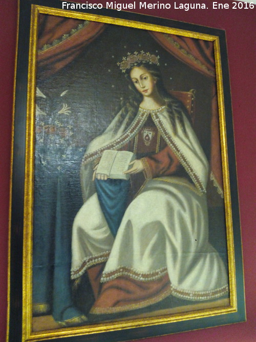 Convento de San Miguel - Convento de San Miguel. Virgen del Carmen leyendo. Annimo siglo XVIII