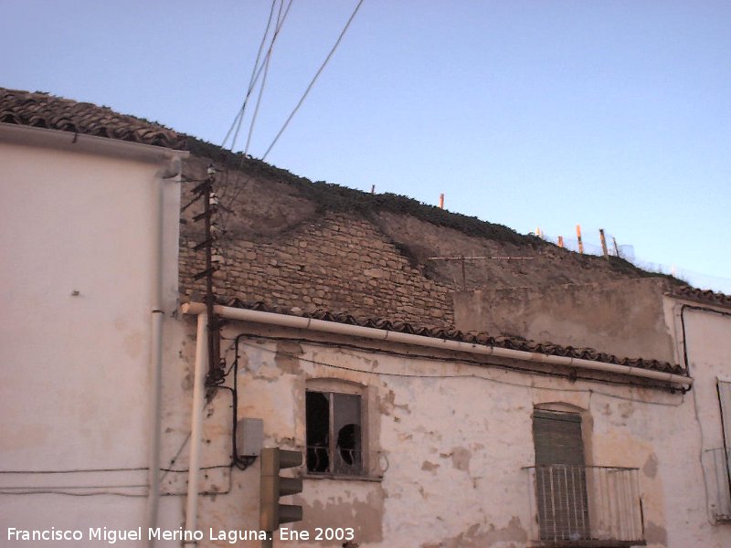 Muralla de la Redonda de Miradores - Muralla de la Redonda de Miradores. Muralla detrs de las casas