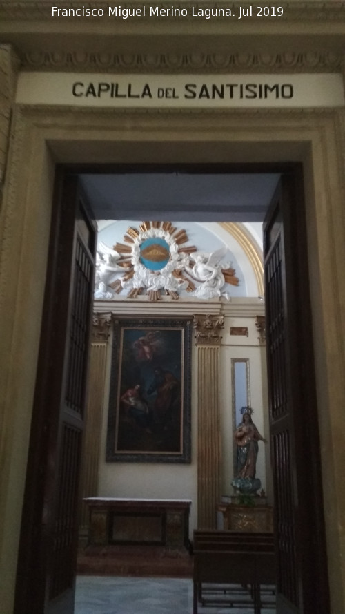 Iglesia de San Juan Bautista - Iglesia de San Juan Bautista. Capilla del Santsimo