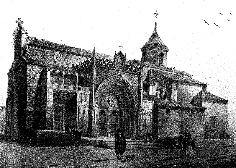 Iglesia de San Pablo - Iglesia de San Pablo. Dibujo de F. J. Parcerisa 1850