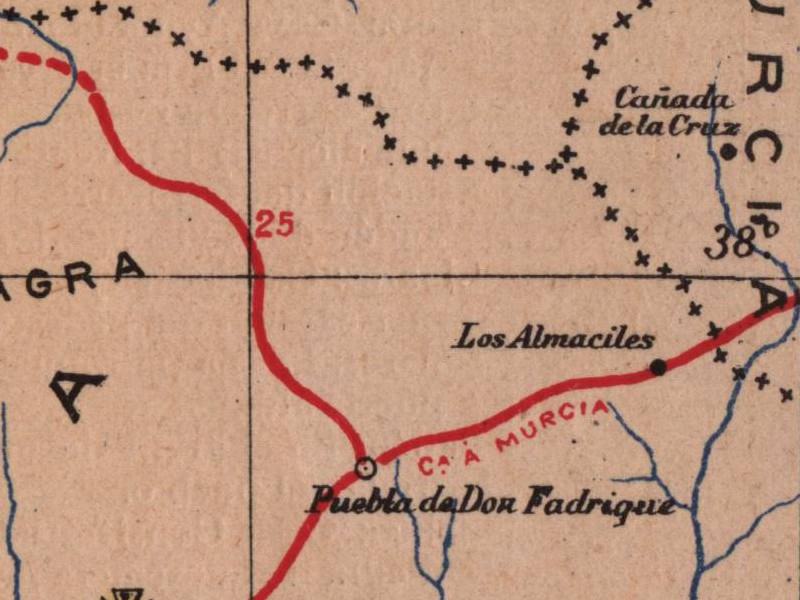 Historia de Don Fadrique - Historia de Don Fadrique. Mapa de 1901