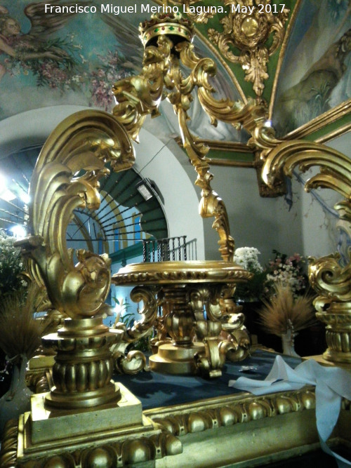 Ermita del Gavellar - Ermita del Gavellar. Pedestal de la Virgen