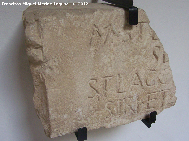 Salaria - Salaria. Inscripción romana de la primera mitad del siglo I d.C. Museo Arqueológico de Úbeda