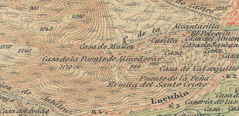 Fuente de Almodvar - Fuente de Almodvar. Mapa antiguo