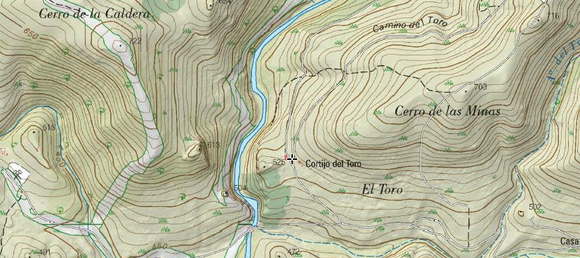 Poblado minero del Cortijo del Toro - Poblado minero del Cortijo del Toro. Mapa