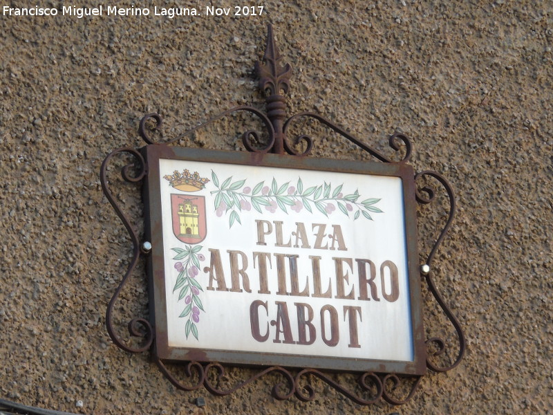 Plaza Artillero Cabot - Plaza Artillero Cabot. Placa