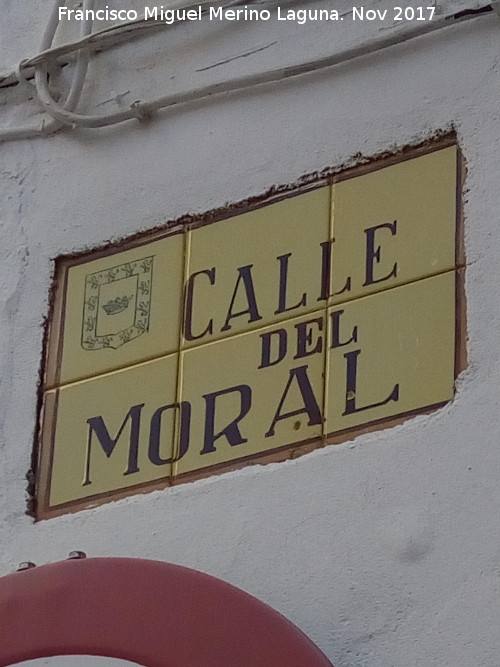Calle del Moral - Calle del Moral. Placa