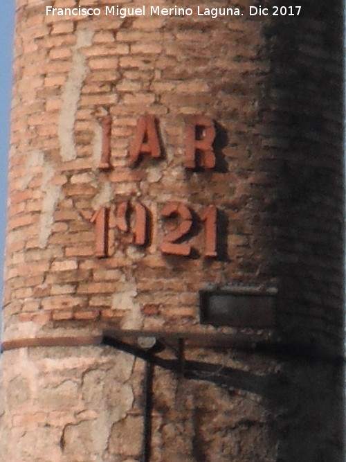 Chimenea de la Fbrica de Orujo - Chimenea de la Fbrica de Orujo. Ao 1921