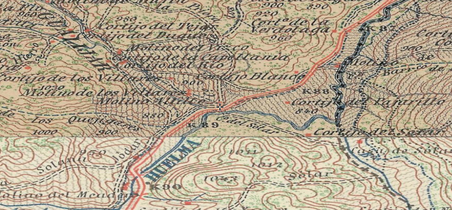 Molino Altillo - Molino Altillo. Mapa antiguo