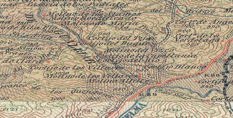 Cortijo del Ro - Cortijo del Ro. Mapa antiguo