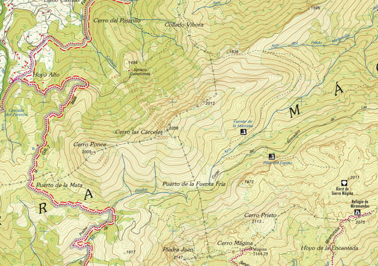 Cerro las Crceles - Cerro las Crceles. Mapa