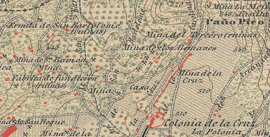 Mina Los Alemanes - Mina Los Alemanes. Mapa antiguo