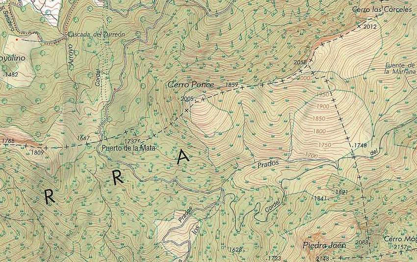 Cerro Ponce - Cerro Ponce. Mapa