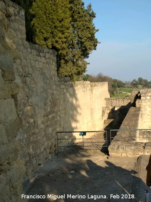 Medina Azahara. Casa del Ejrcito - Medina Azahara. Casa del Ejrcito. Separacin del edificio de la muralla