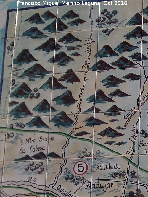 Ro Jndula - Ro Jndula. Mapa de Bernardo Jurado. Casa de Postas - Villanueva de la Reina