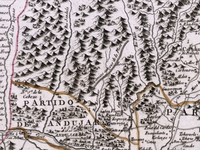 Ro Jndula - Ro Jndula. Mapa 1787