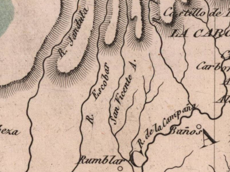 Ro Jndula - Ro Jndula. Mapa 1847