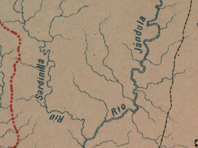 Ro Jndula - Ro Jndula. Mapa 1885