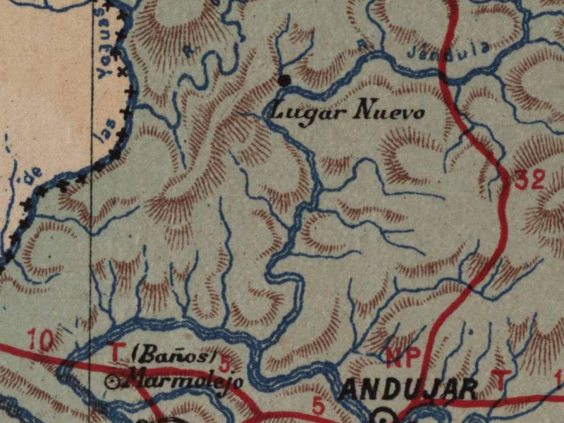 Ro Jndula - Ro Jndula. Mapa 1901
