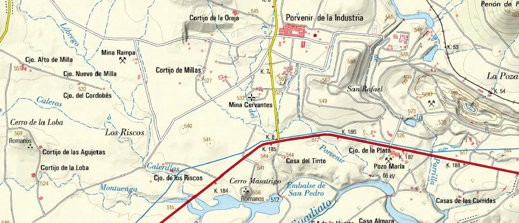 Mina Cervantes - Mina Cervantes. Mapa