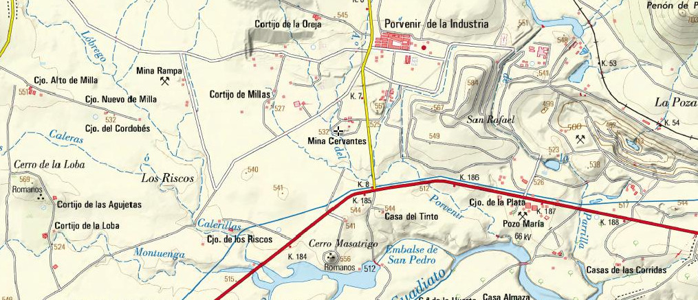 Mina Cervantes - Mina Cervantes. Mapa
