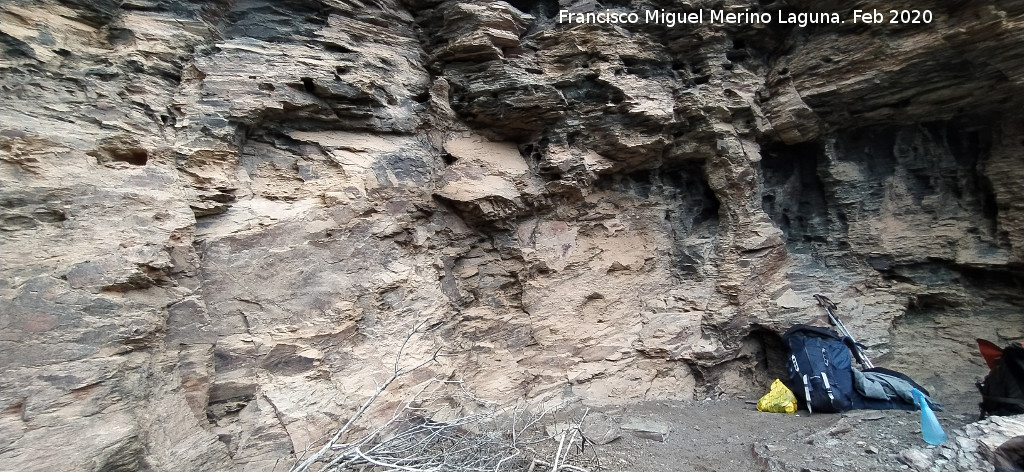 Pinturas rupestres del Abrigo del Guadal�n III - Pinturas rupestres del Abrigo del Guadal�n III. Abrigo