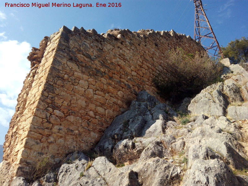 Muralla de Jan. Torren Sur III - Muralla de Jan. Torren Sur III. Arranque del lienzo cristiano