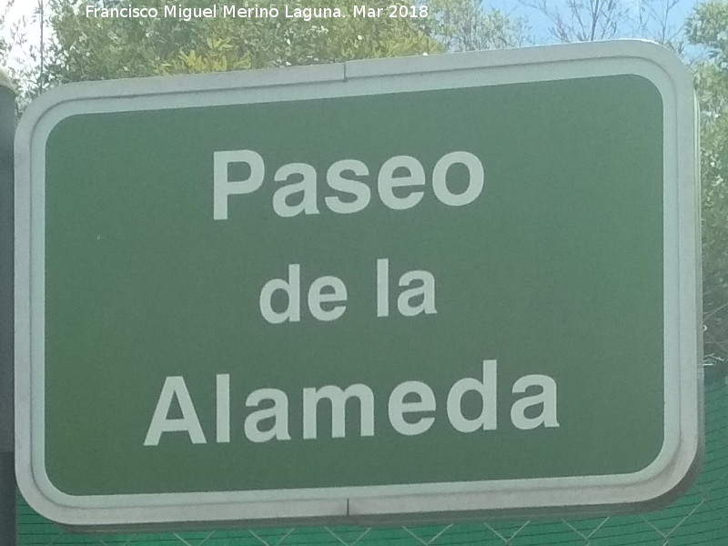 Paseo de la Alameda - Paseo de la Alameda. Placa