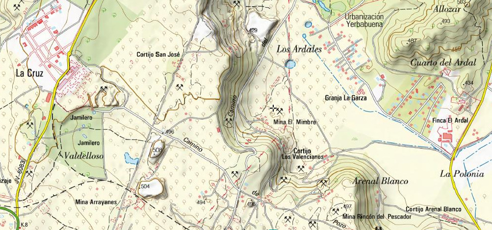 Mina El Mimbre - Mina El Mimbre. Mapa