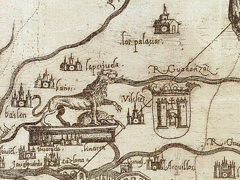 Historia de Vilches - Historia de Vilches. Mapa 1588