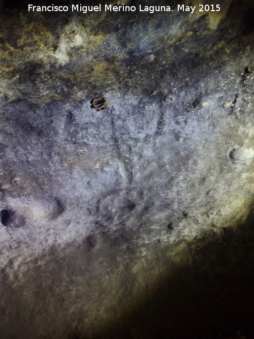 Petroglifos rupestres de la Piedra Hueca Grande - Petroglifos rupestres de la Piedra Hueca Grande. Petroglifo VI smbolo 8 antropomorfo