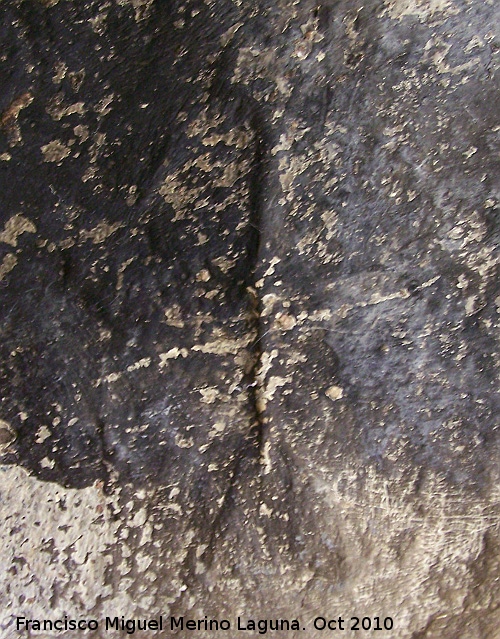 Petroglifos rupestres de la Piedra Hueca Grande - Petroglifos rupestres de la Piedra Hueca Grande. Petroglifo I smbolo 10 antropomorfo el que est ms a la izquierda