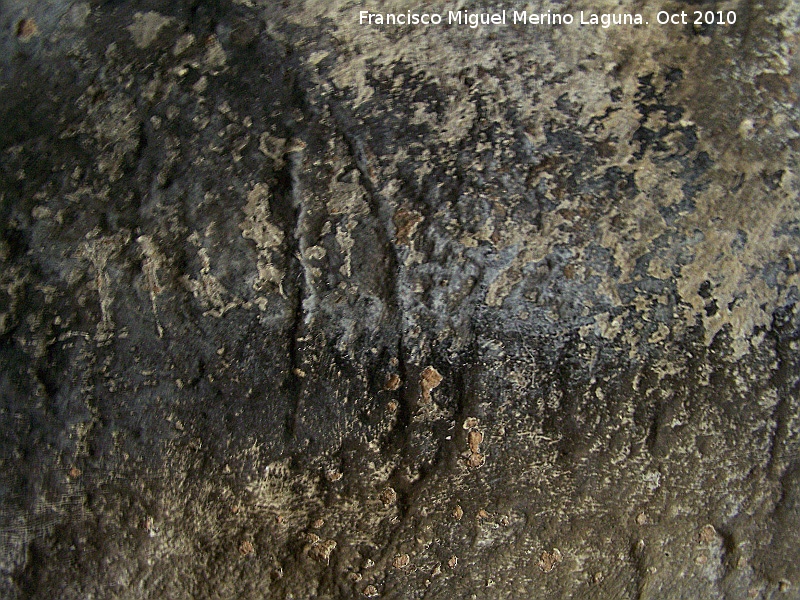 Petroglifos rupestres de la Piedra Hueca Grande - Petroglifos rupestres de la Piedra Hueca Grande. Petroglifos II Smbolo N mayscula y rayas