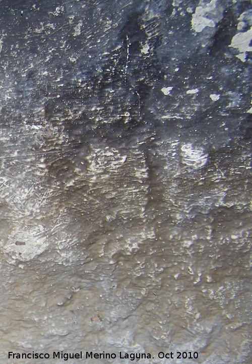 Petroglifos rupestres de la Piedra Hueca Grande - Petroglifos rupestres de la Piedra Hueca Grande. Petroglifo V smbolo 8a antropomorfo