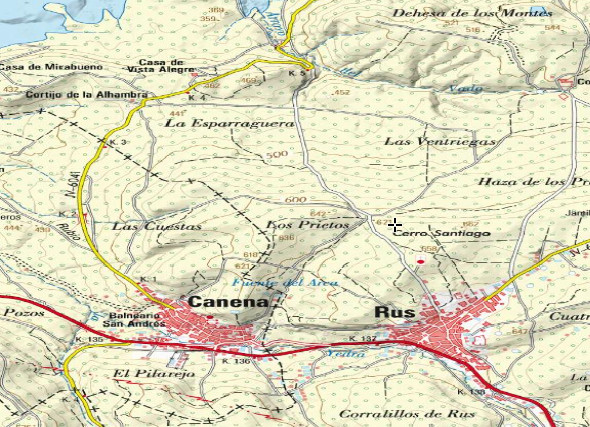 Era del Cerro Santiago - Era del Cerro Santiago. Mapa