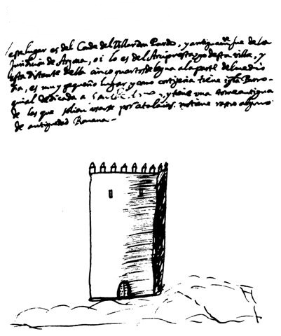 Castillo de Villardompardo - Castillo de Villardompardo. Dibujo de Jimena Jurado. Siglo XVII
