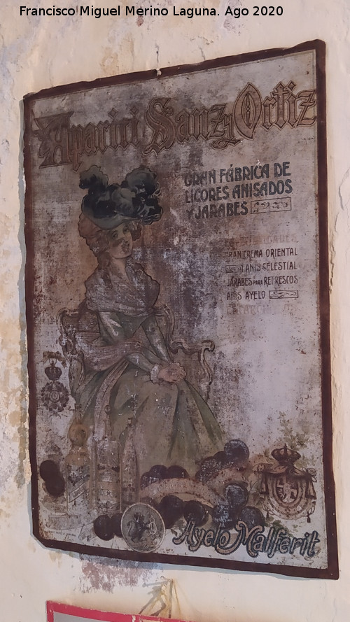 Casa Museo de Manuel Jdar - Casa Museo de Manuel Jdar. Cartel de antigua fbrica de licores