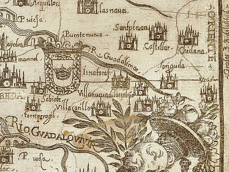 Historia de Villanueva del Arzobispo - Historia de Villanueva del Arzobispo. Mapa 1588
