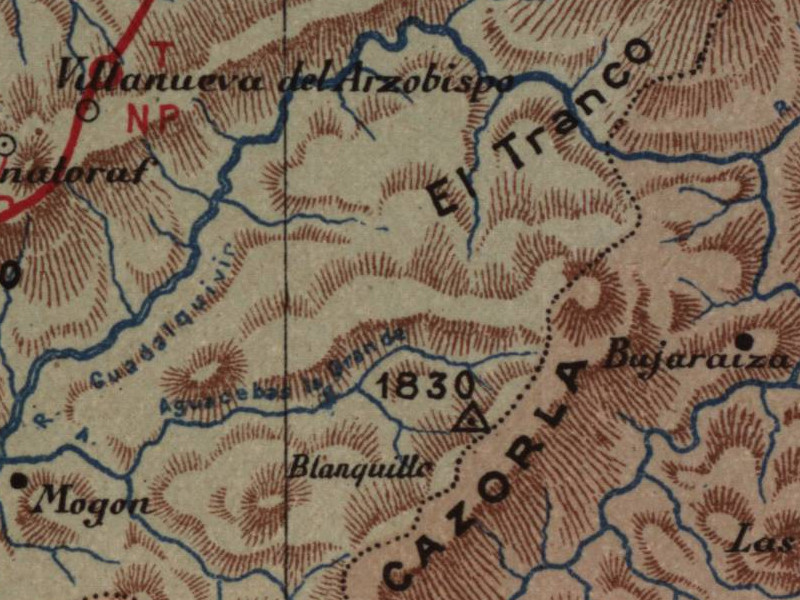 Historia de Villanueva del Arzobispo - Historia de Villanueva del Arzobispo. Mapa 1901
