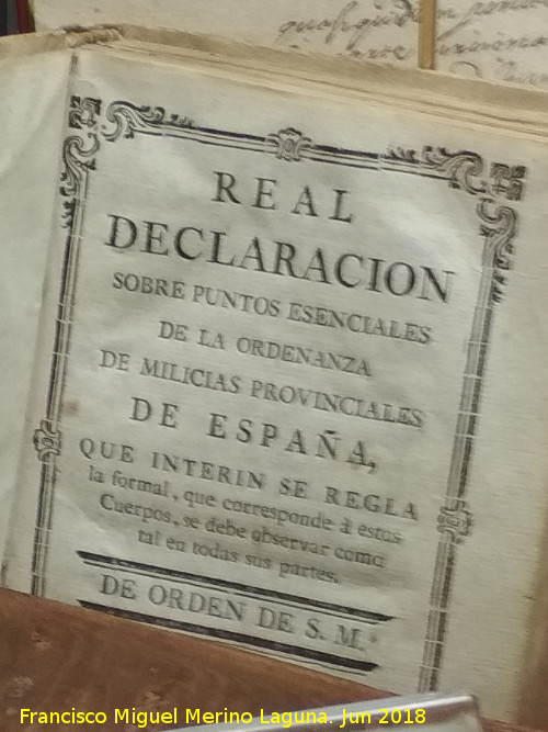 Espaa - Espaa. Ordenanzas de Milicias Provinciales. 1767. Exposicin Palacio Villardompardo - Jan